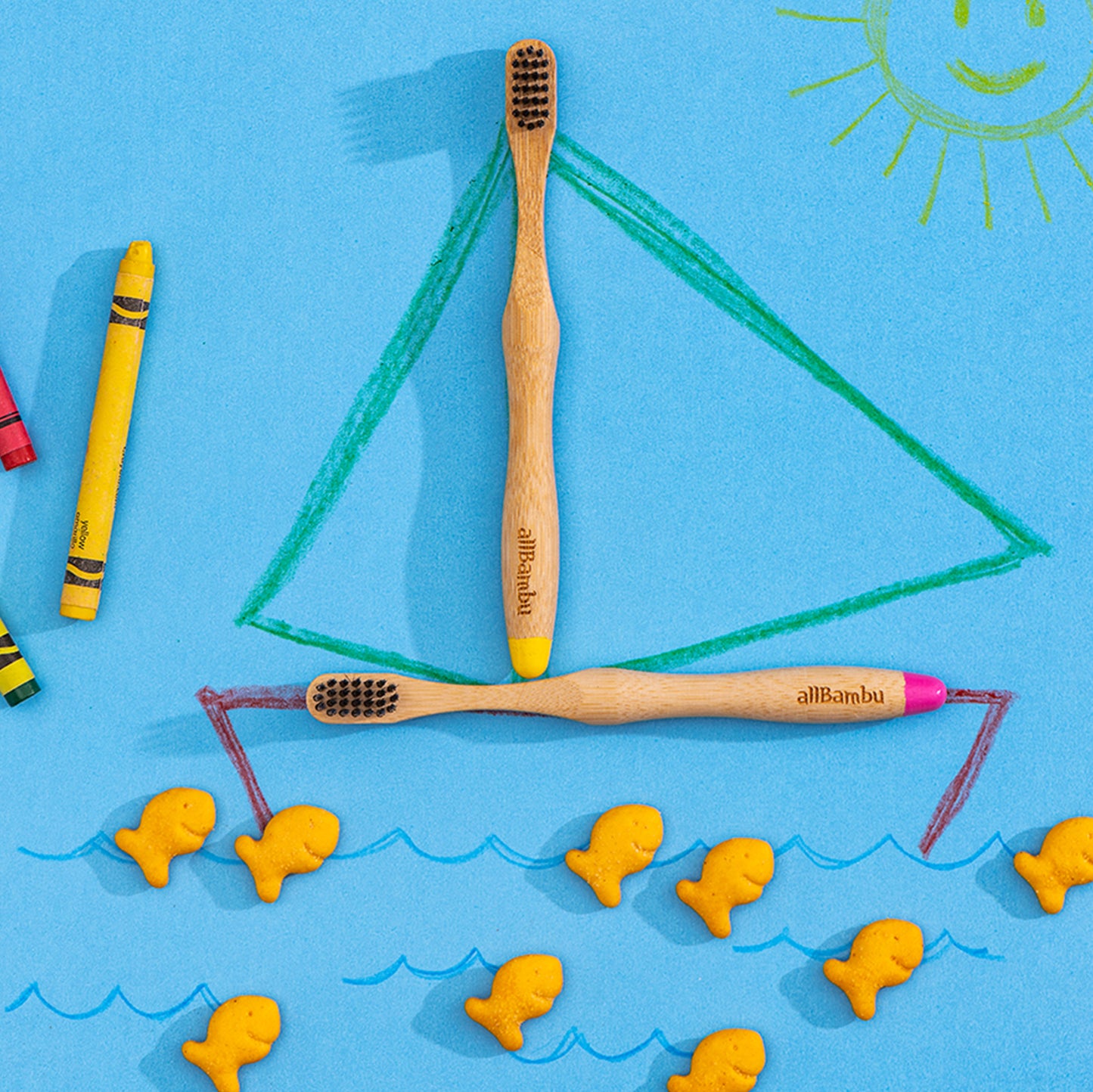 Zahnbürste aus Bambuskohle – Kinder