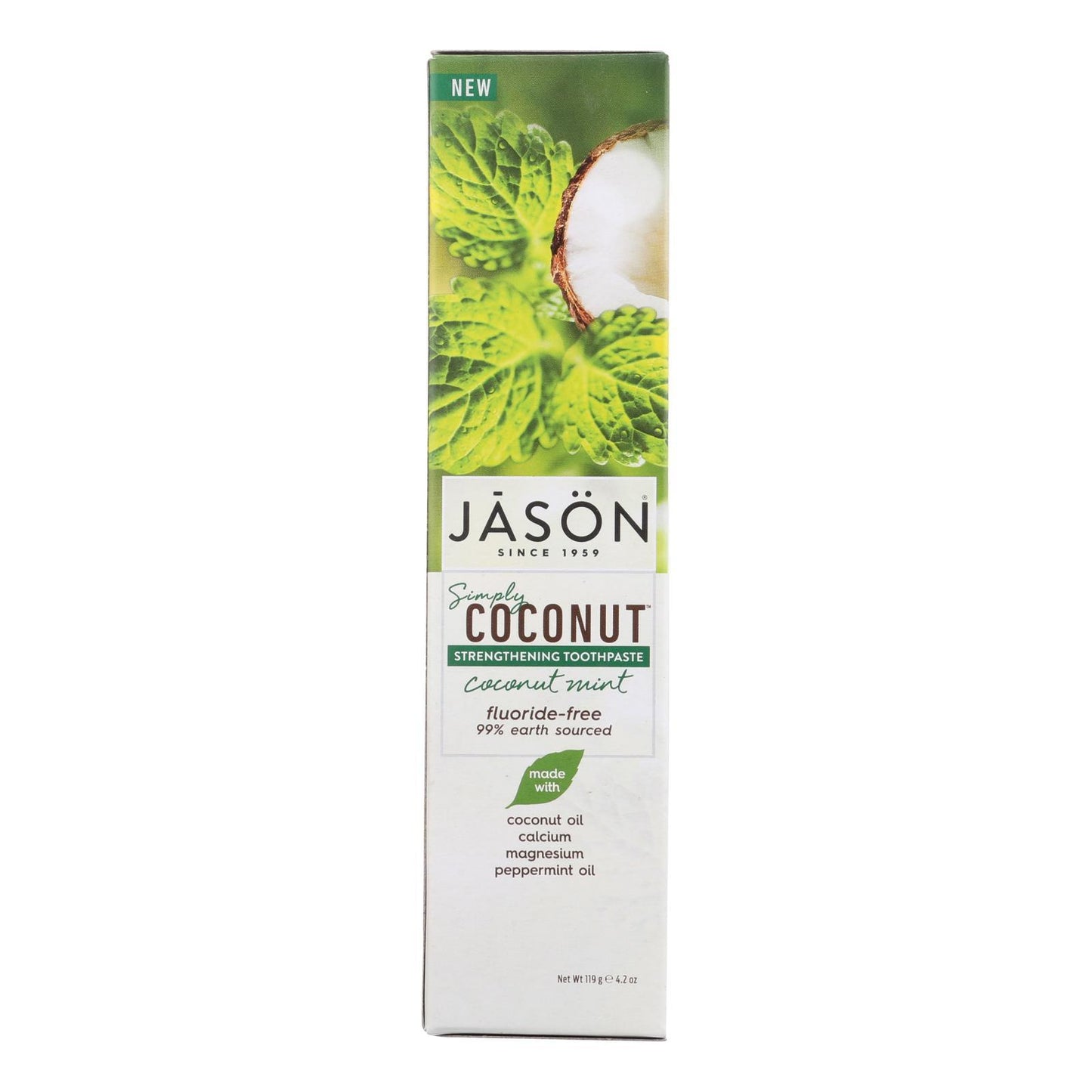 Jason Natural Products 強化牙膏 - 椰子薄荷 - 4.2 盎司