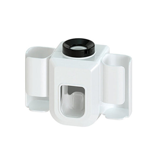 1 件裝電動牙刷架情侶牙刷架懶人自動擠壓牙膏壁掛式無孔牙膏牙刷架浴室