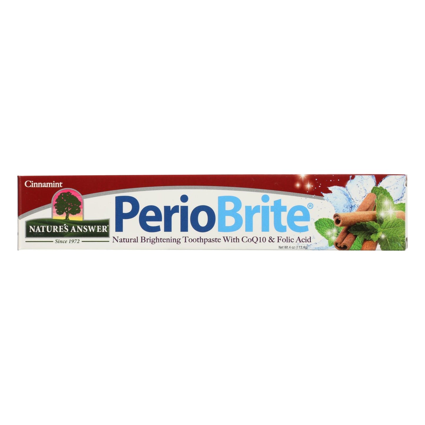 Nature's 答案 - Periobrite 牙膏 - 肉桂 - 4 盎司