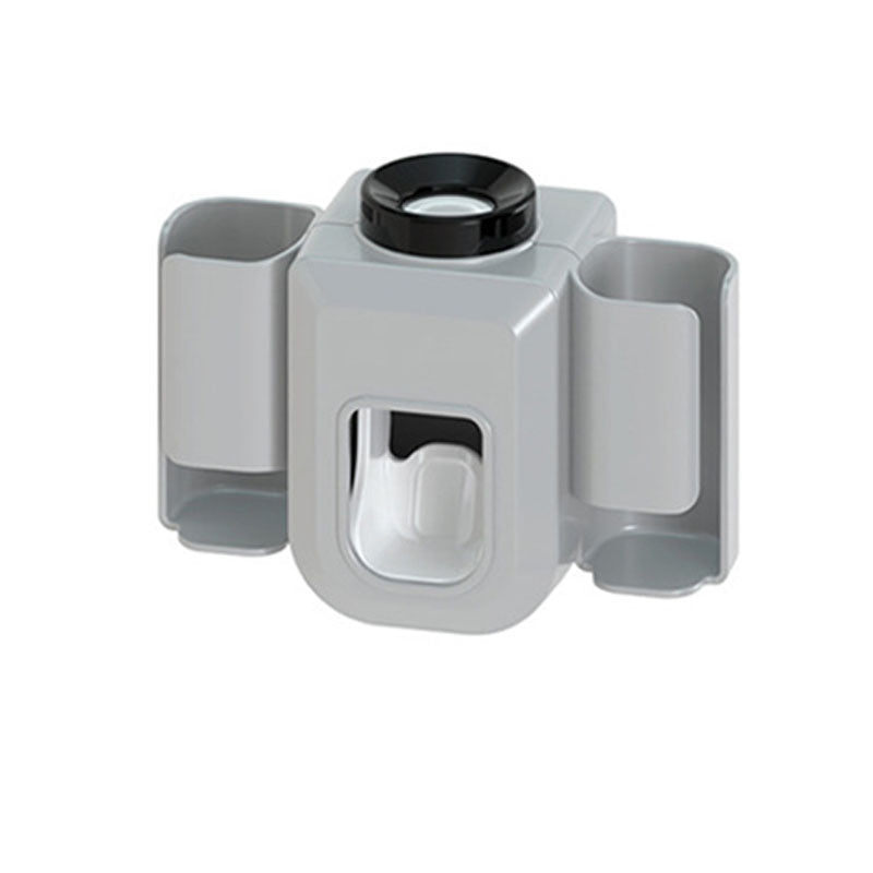 1 件裝電動牙刷架情侶牙刷架懶人自動擠壓牙膏壁掛式無孔牙膏牙刷架浴室