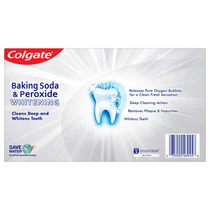 Colgate Baking Soda and Peroxide Whitening Toothpaste;  Brisk Mint;  3 Pack
